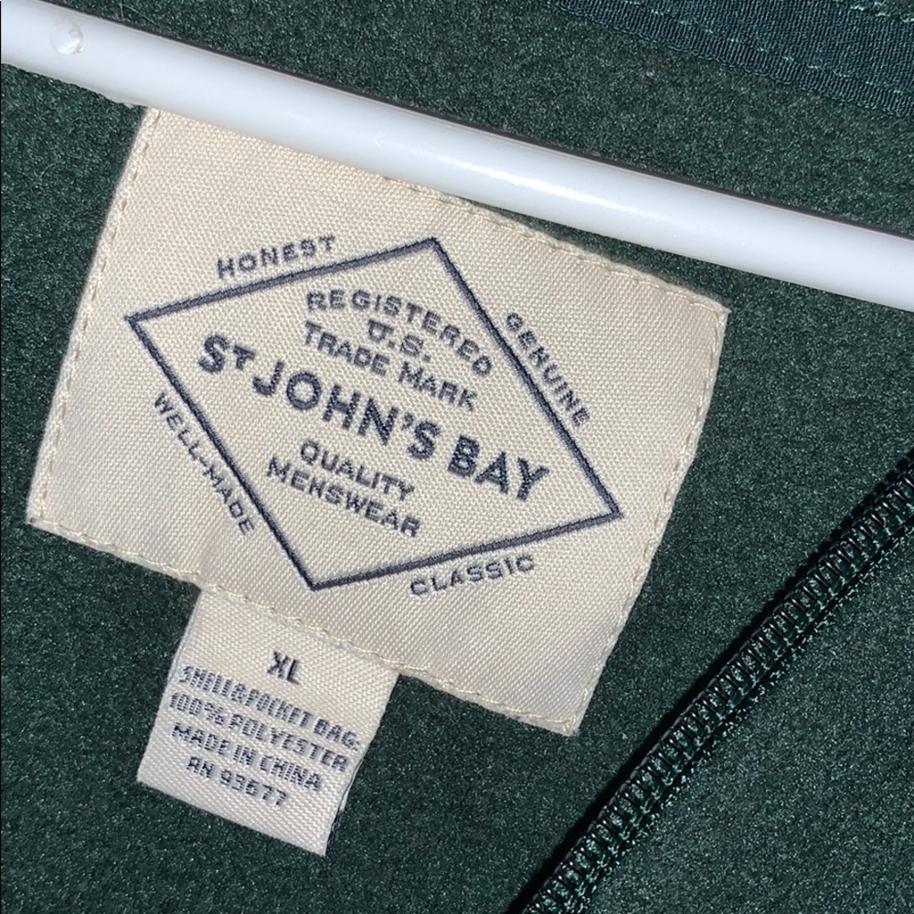 Green polyester zip up jacket - Picture 2 of 4